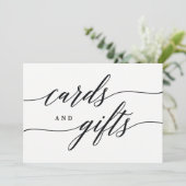 Zeichen für Karten und Geschenke - Moderne Schrift (Stehend Vorderseite)