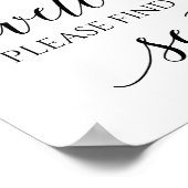 Zeichen für kleine Hochzeitstische (8 x 10) Poster (Ecke)