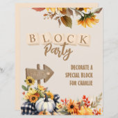 Zeichen für kleine Pumpkin-Bauernblöcke (Vorne/Hinten)