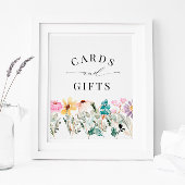 Zeichen für kleine Wildblumen Poster