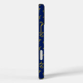 Zeichen für Krebs Zodiac+Astrologie Muster Gold+Bl Case-Mate iPhone Hülle (Rückseite / Rechts)