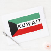 Zeichen für kuwait-Land Rechteckiger Aufkleber (Umschlag)