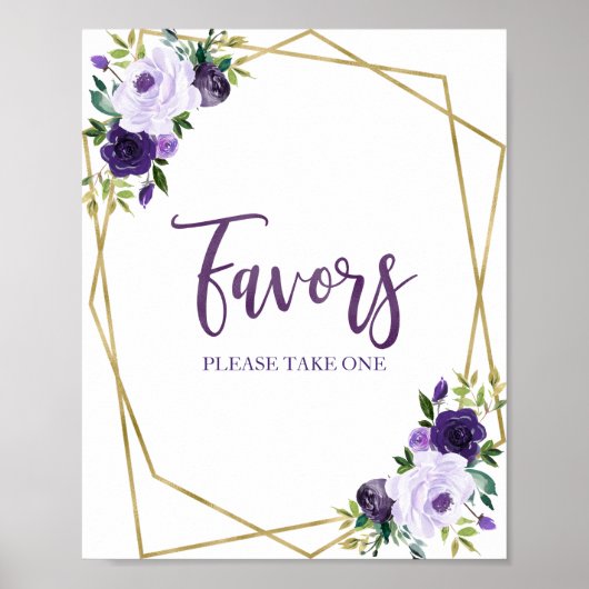 Zeichen für lila Goldflorenfavoriten Poster (Vorne)