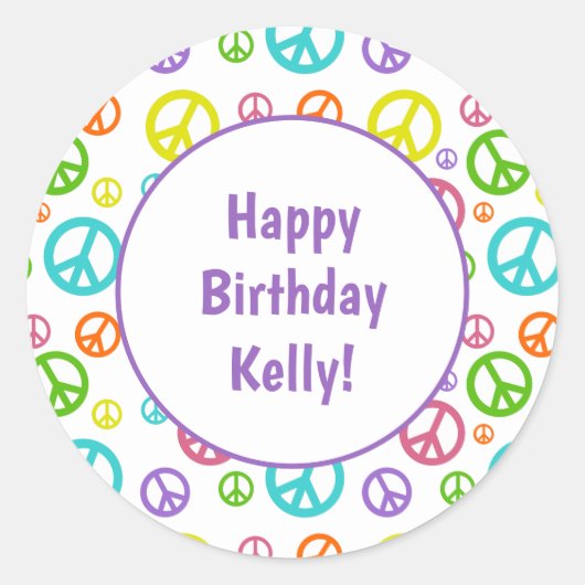 Zeichen für Mehrfarbigkeit Runder Aufkleber (Vorderseite)