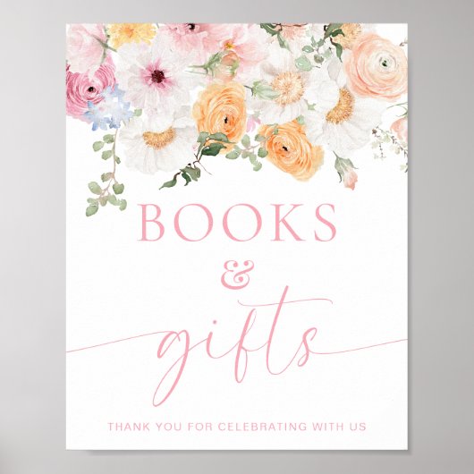 Zeichen für Millionenflorale Bücher und Geschenke Poster (Vorne)