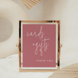 Zeichen für Minimalistische Dusty Rose Poster