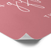 Zeichen für Minimalistische Dusty Rose Poster (Ecke)