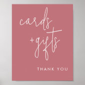 Zeichen für Minimalistische Dusty Rose Poster (Vorne)