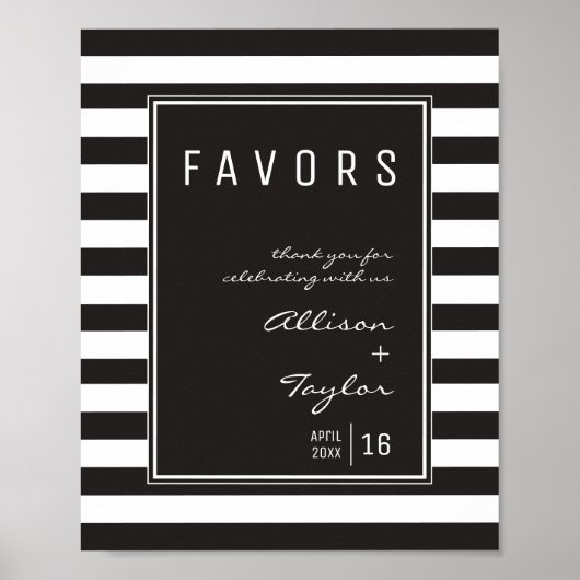 Zeichen für Minimalistische Gastgeschenk Hochzeit  Poster (Vorne)