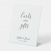 Zeichen für Minimalistische kalligraphische Hochze Sockelschild (Vorderseite)