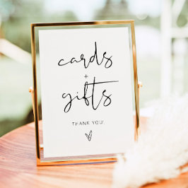 Zeichen für Minimalistische Karten und Geschenke Poster