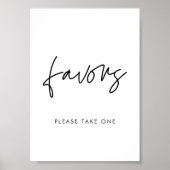 Zeichen für moderne Minimalistische Gastgeschenke Poster (Vorne)