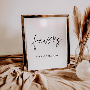 Zeichen für moderne Minimalistische Gastgeschenke  Poster