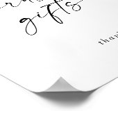 Zeichen für moderne Skriptkarten und Geschenke Poster (Ecke)