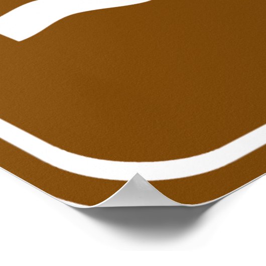 Zeichen für Motorbootfahren Poster (Ecke)