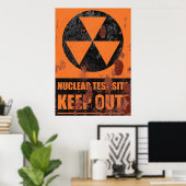 Zeichen für Nukleare Teststandorte Poster (Heimbüro)