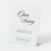 Zeichen für offene Sitze | Modernes Minimalistisch Sockelschild (Vorderseite)