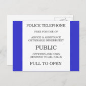 Zeichen für öffentliche Anrufe Postkarte (Vorne/Hinten)