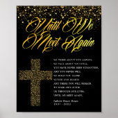 Zeichen für religiöse Beerdigung Poster (Vorne)