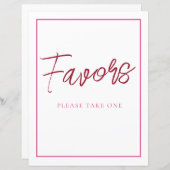 Zeichen für rosa und rote Favoriten (Vorne/Hinten)