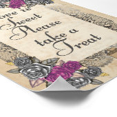 Zeichen für rustikale Gastgeschenk Hochzeit Poster (Ecke)