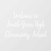 Zeichen für Schulen und Geschäftsfenster - weiß Fensteraufkleber (Blatt)