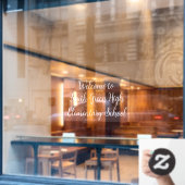 Zeichen für Schulen und Geschäftsfenster - weiß Fensteraufkleber (Café-Fenster)