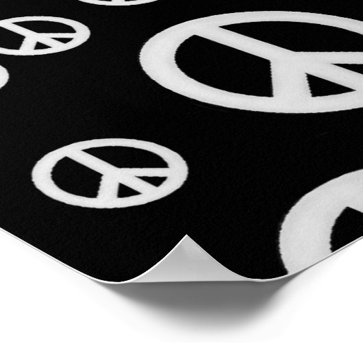 Zeichen für Schwarz und Weiß Poster (Ecke)