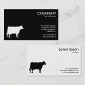 Zeichen für schwarze und weiße Kuh Visitenkarte (Vorne/Hinten)