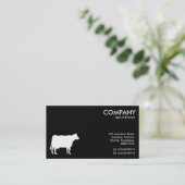Zeichen für schwarze und weiße Kuh Visitenkarte (Stehend Vorderseite)
