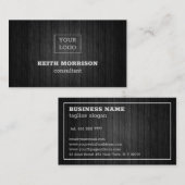 Zeichen für schwarzes Holz und Logo Visitenkarte (Vorne/Hinten)