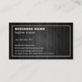 Zeichen für schwarzes Holz und Logo Visitenkarte (Rückseite)