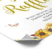 Zeichen für Sonnenblumen Poster (Ecke)