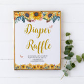 Zeichen für Sonnenblumen Poster