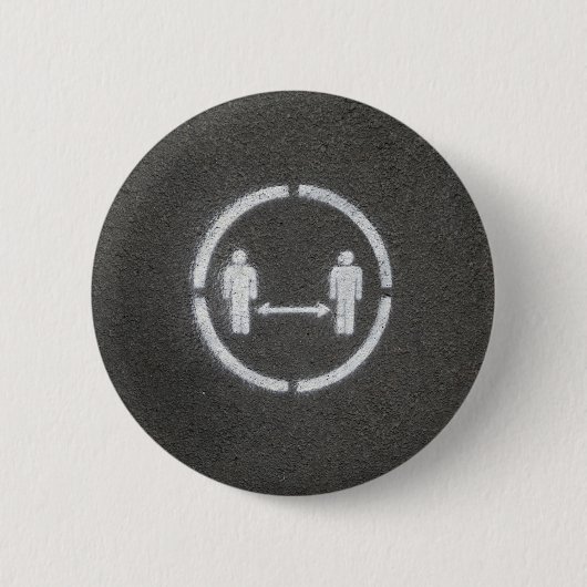 Zeichen für soziale Distanzierung Button (Vorderseite)