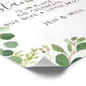 Zeichen für soziales Hochzeitwasser Poster (Ecke)