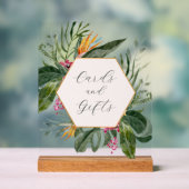 Zeichen für tropische Blumenkarten Acrylschild (Neutral)