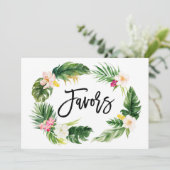 Zeichen für tropische Blütendärme Einladung (Stehend Vorderseite)