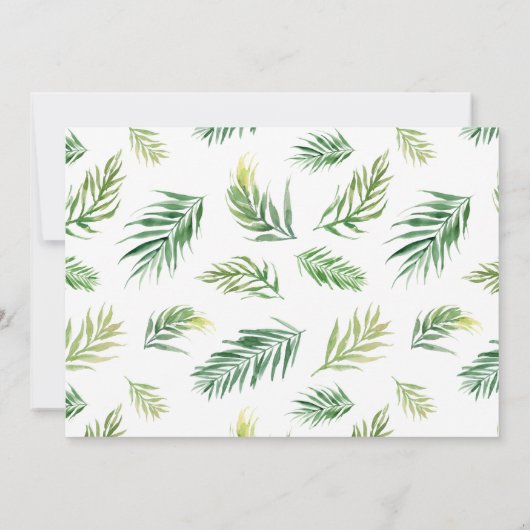 Zeichen für tropische Blütendärme Einladung (Rückseite)