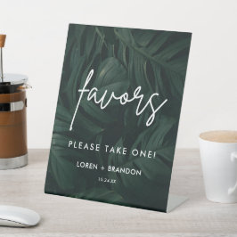 Zeichen für tropische Hochzeiten in Urlaubsort Sockelschild