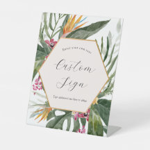 Zeichen für tropischen, benutzerdefinierten Text