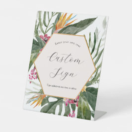 Zeichen für tropischen, benutzerdefinierten Text Sockelschild