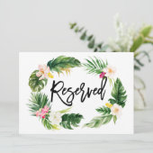 Zeichen für tropischen Blumenkranz Einladung (Stehend Vorderseite)