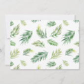 Zeichen für tropischen Blumenkranz Einladung (Rückseite)