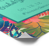 Zeichen für tropisches hawaiianisches Brautparty Poster (Ecke)