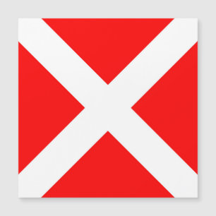 Zeichen für vier nautische Alphabete Magnetkarte