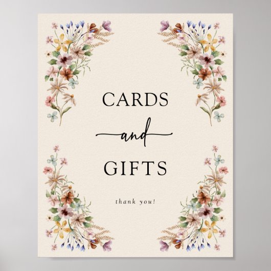 Zeichen für Vintage Boho-Karten und Geschenke Poster (Vorne)