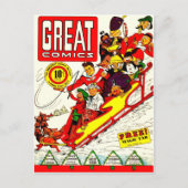 Zeichen für Vintages Comic Postkarte (Vorderseite)