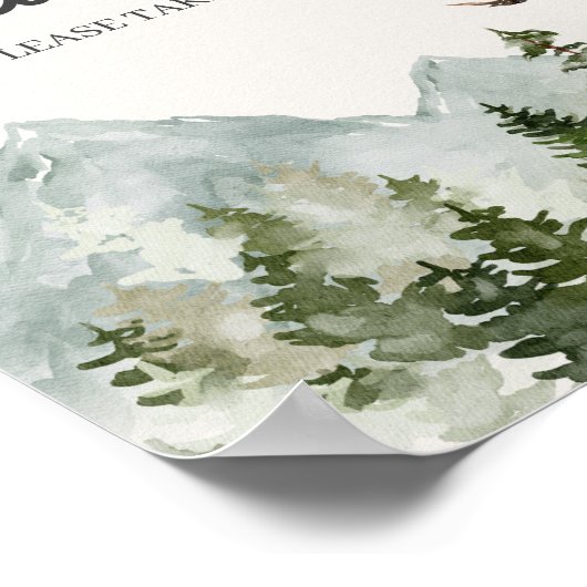 Zeichen für Waldlandschaften Poster (Ecke)