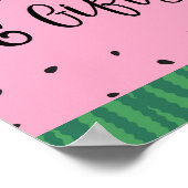 Zeichen für Wassermelonen Poster (Ecke)